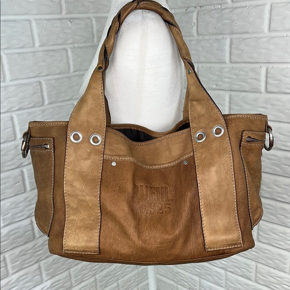 Ruehl No.925 Handbags - RUEHL NO. 925 LARGE LEATHER TOTE ROLLED HANDLES TAN MADE IN ITALY